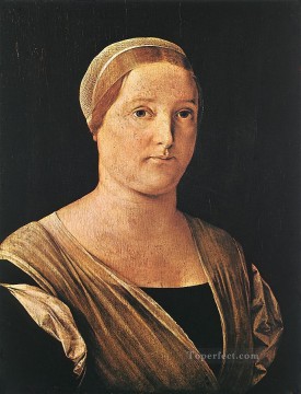 lorenzo loto Painting - Retrato de una mujer renacentista Lorenzo Lotto